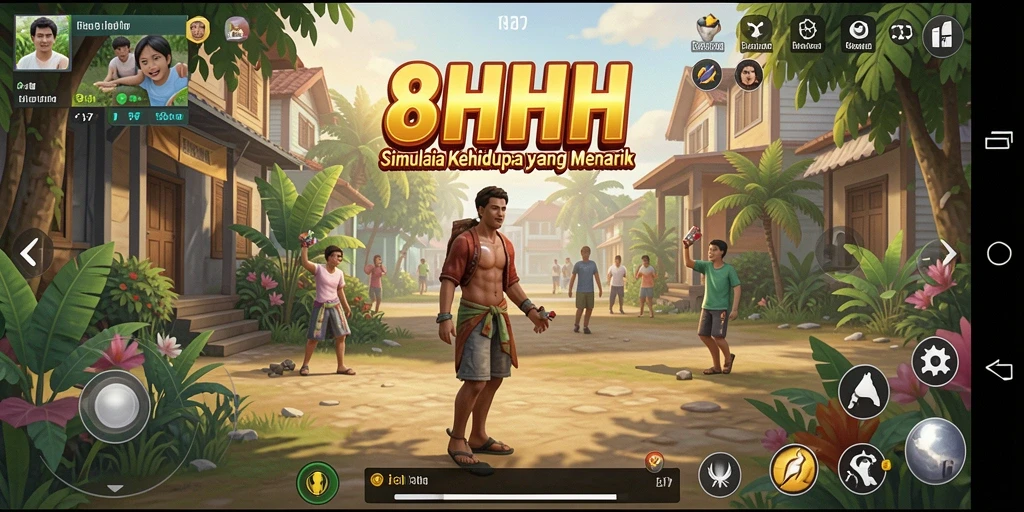 Tampilan gameplay simulation di 8HHH yang menarik.
