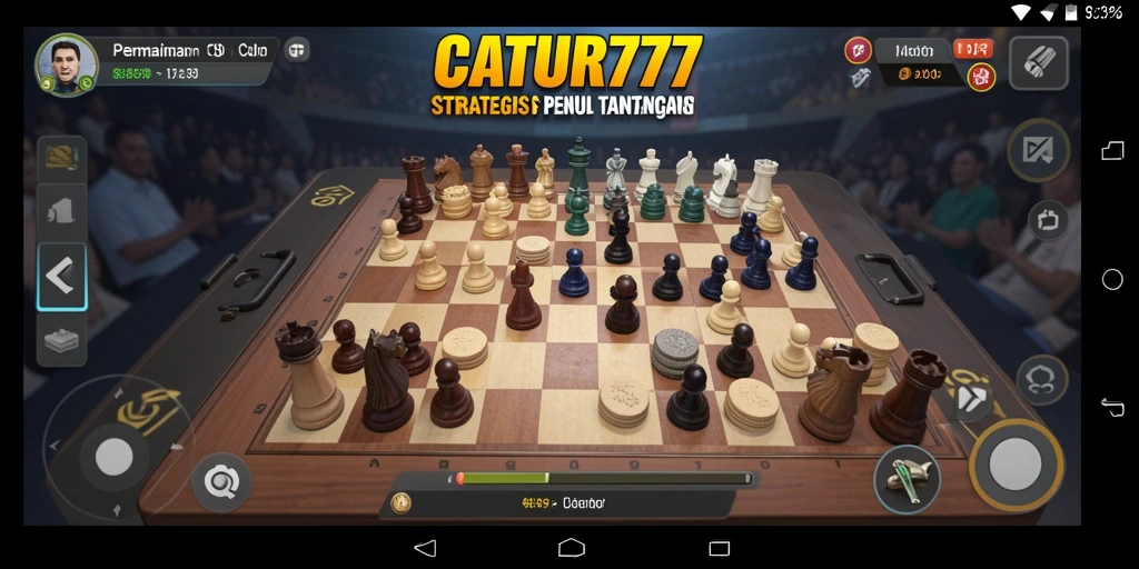 Tampilan gameplay <strong>CATUR777</strong> yang menegangkan dan strategis.