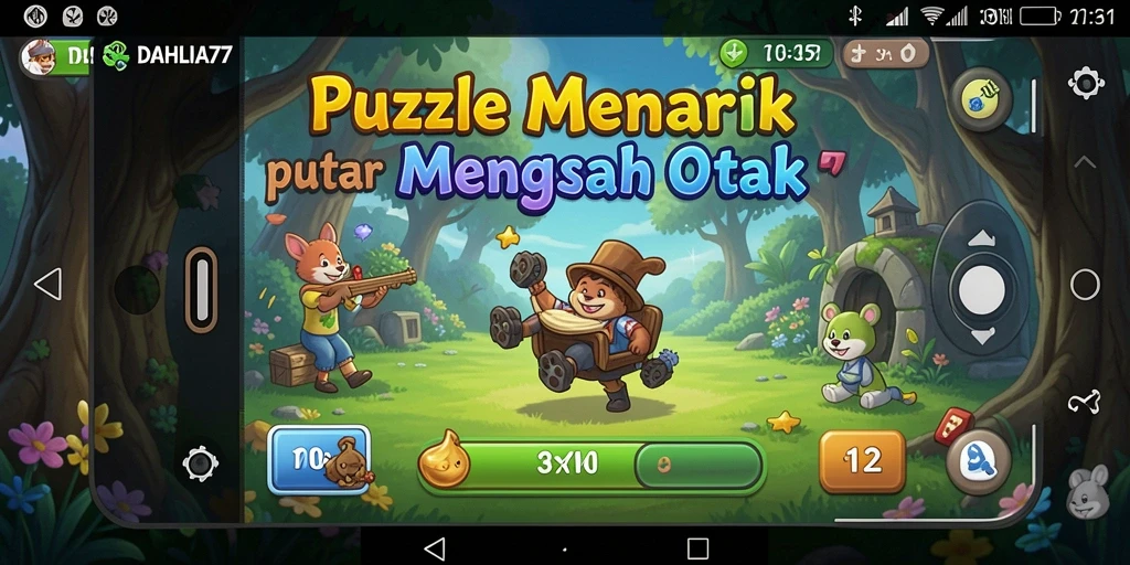 Tampilan gameplay seru dalam DAHLIA77, penuh tantangan menantang.
