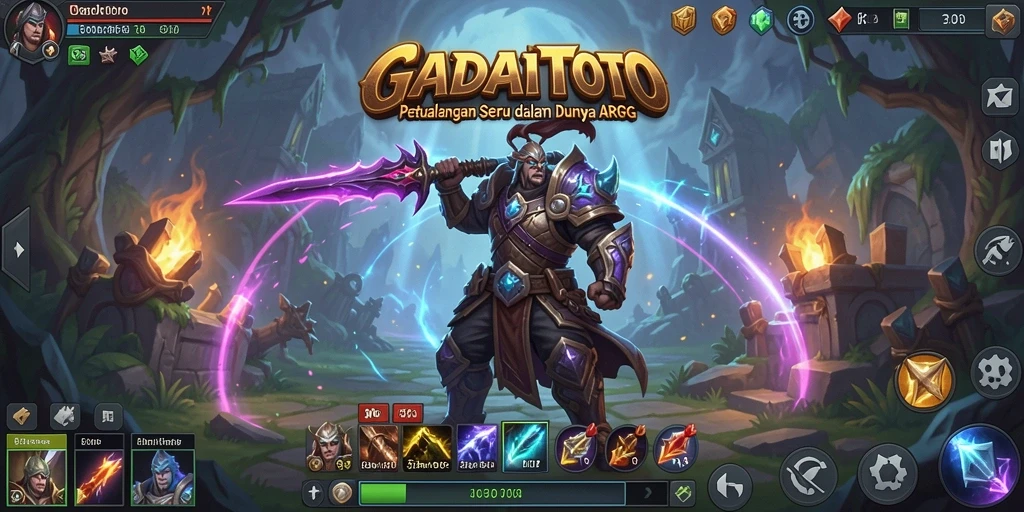 Tampilan gameplay menarik dari GADAITOTO dengan aksi ARPG yang seru.
