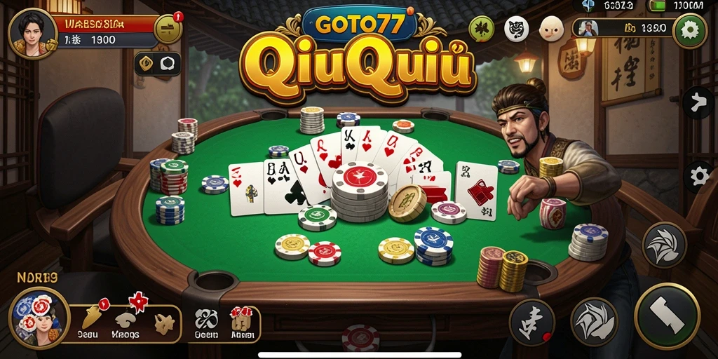 Tampilan gameplay QiuQiu yang menegangkan dan seru.