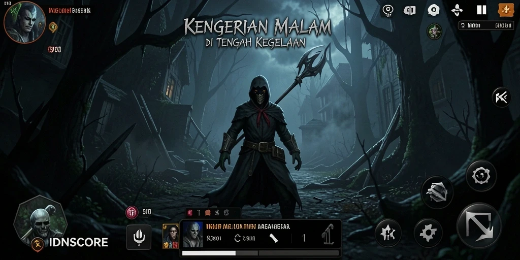 Gameplay IDNSCORE yang menegangkan dan mendebarkan.