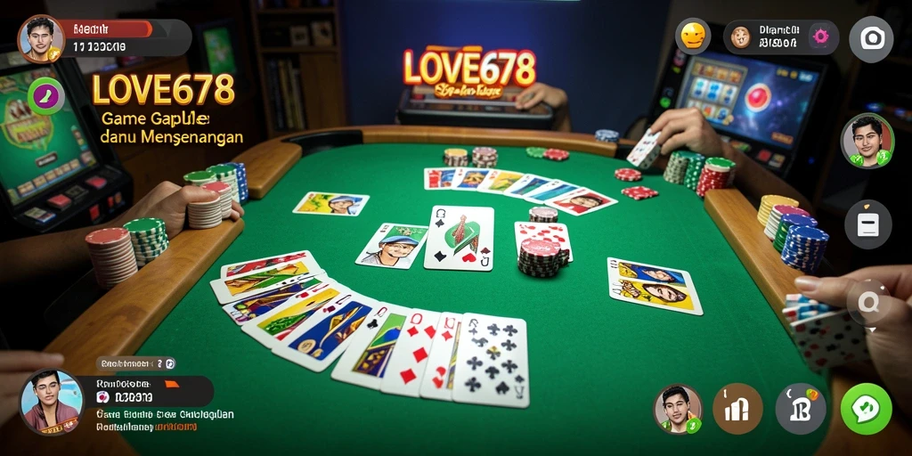 Tampilan screenshot LOVE678 menampilkan gameplay Gaple yang seru.