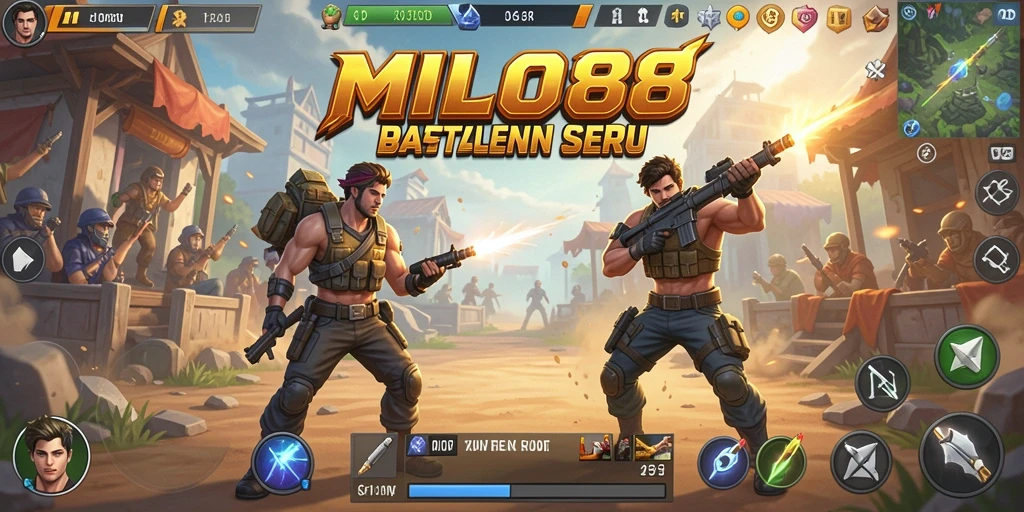 Tampilan screenshot menarik dari gameplay Battle Royale di MILO88.
