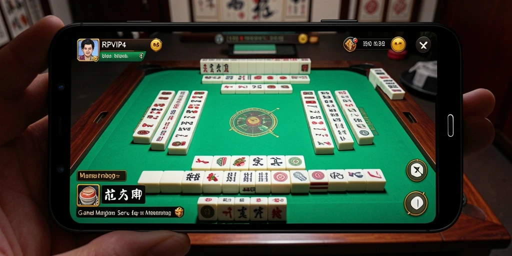Screenshot gameplay RPVIP4 menampilkan momen menarik di game Mahjong.