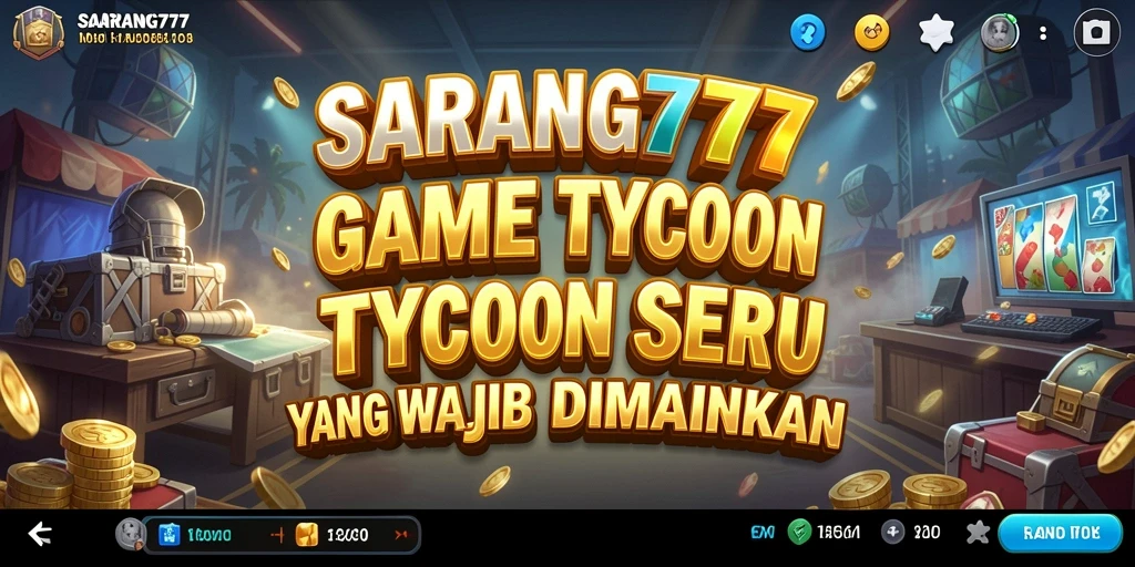 Tampilan utama gameplay SARANG777 yang menggambarkan keseruan Tycoon.