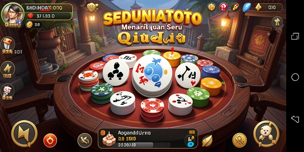 Screenshot gameplay QiuQiu SEDUNIATOTO yang menegangkan.