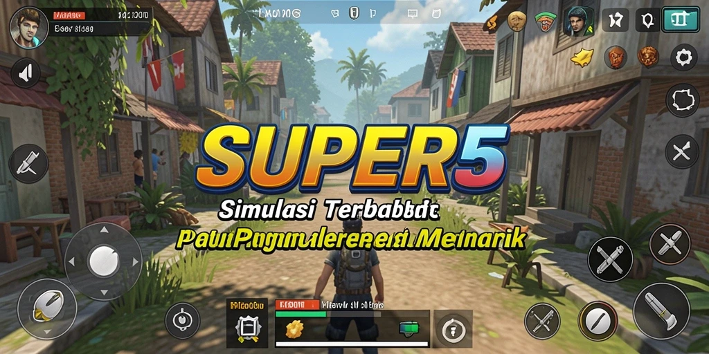 Tampilan gameplay <strong>SUPER5</strong> yang penuh warna dan menantang.