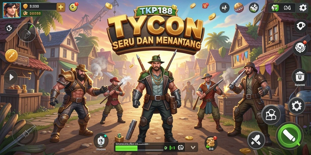 Tampilan gameplay menyenangkan dari TKP188, menunjukkan aspek manajemen Tycoon.